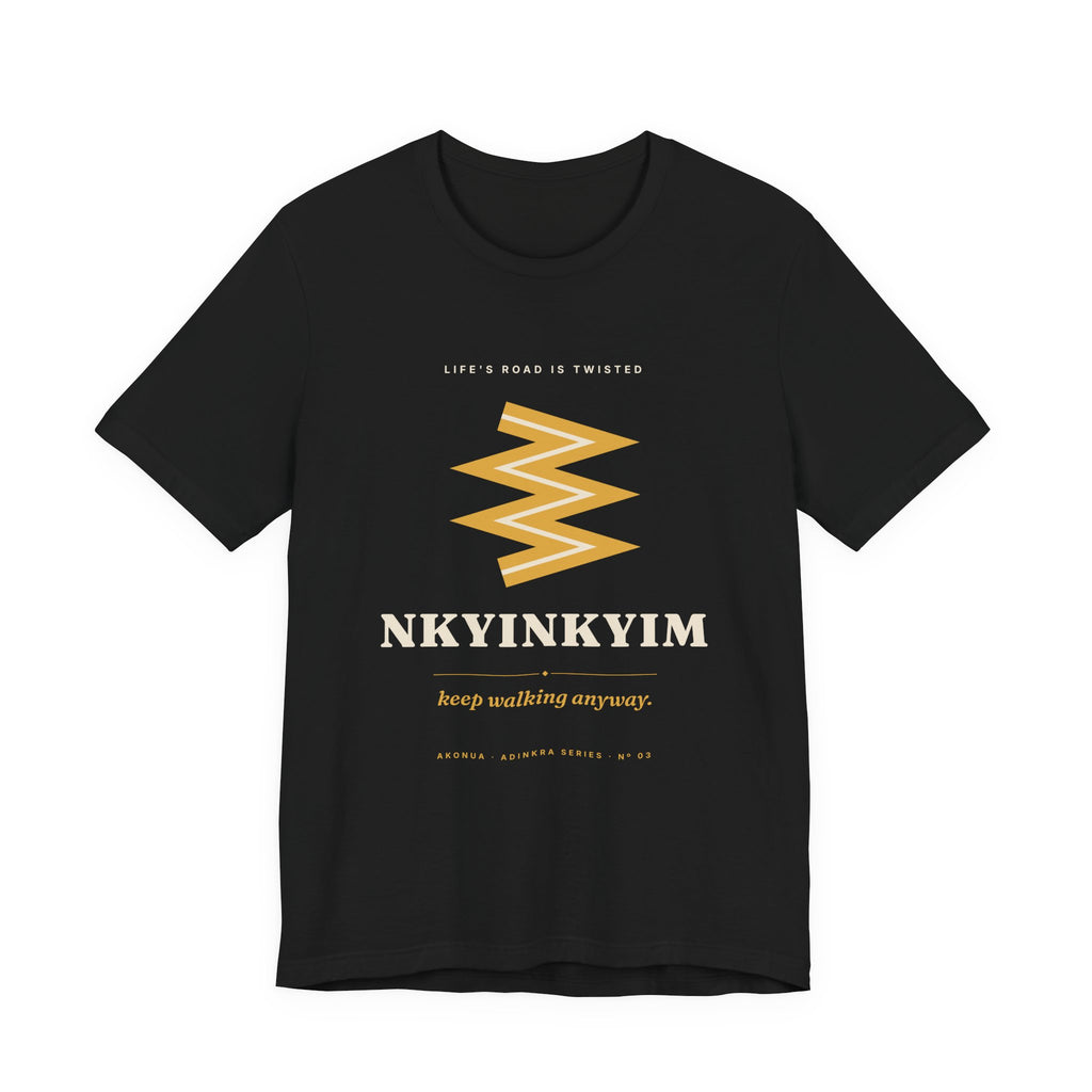 Nkyinkyim Adinkra T-Shirt — Life's Road Is Twisted