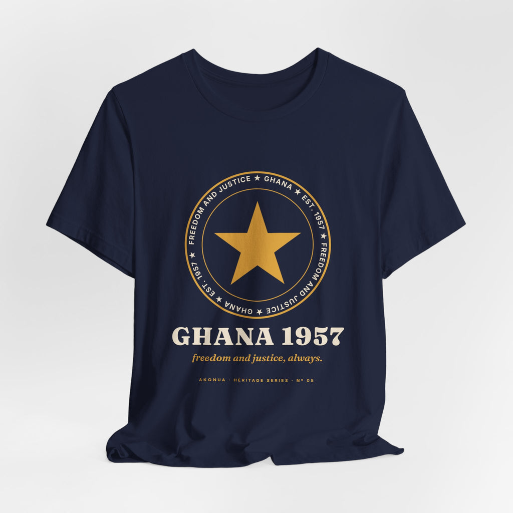 Ghana 1957 Independence T-Shirt — Freedom and Justice